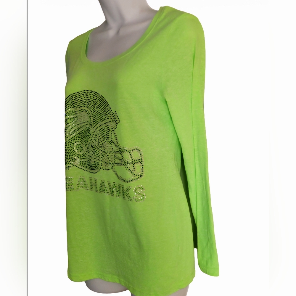 Seattle Seahawks Long Sleeve Top Medium No Boundaries - Picture 2 of 5